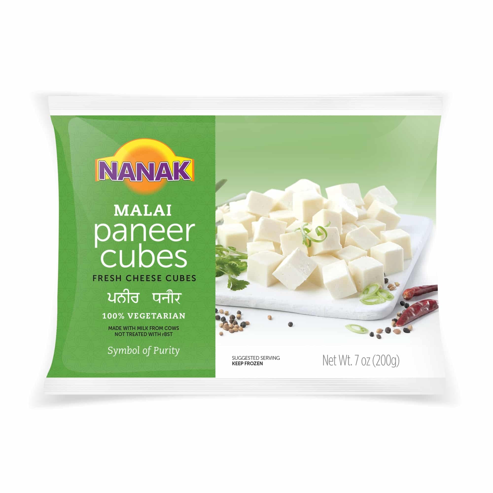 Nanak Paneer Cubes 200g Dairy, Chilled & Frozen Komalas Vegemart
