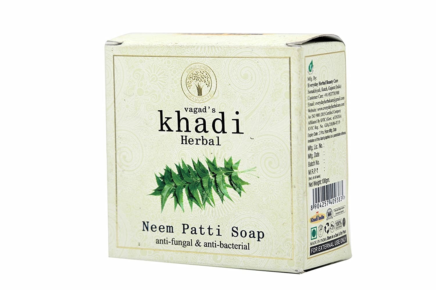 Vagad's Khadi Neem Patti Soap 100g Health & Beauty Komalas Vegemart